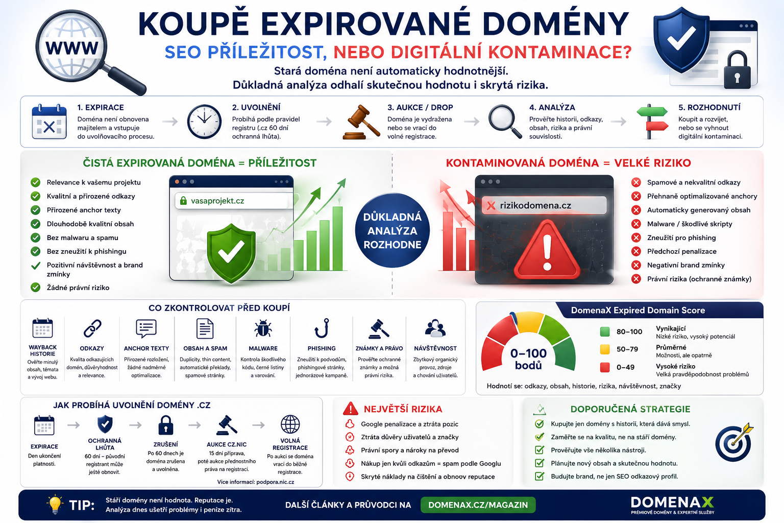 Koupě expirované domény: SEO, spam a rizika | DomenaX
