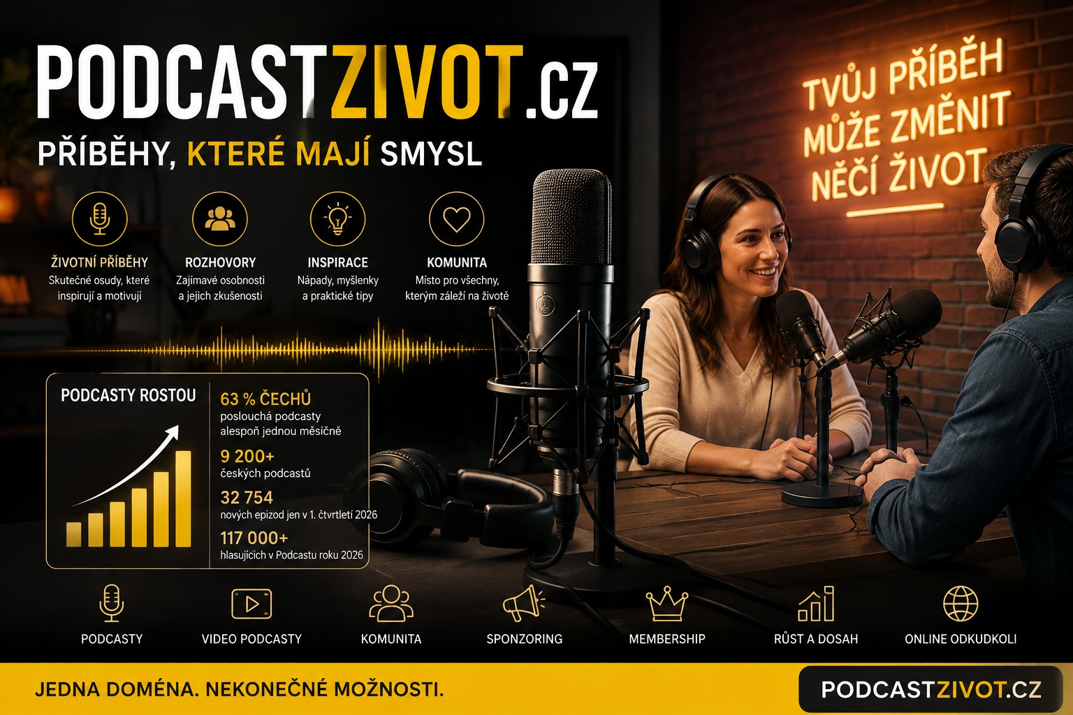 PODCASTZIVOT.CZ: podcasty rostou. Název, SEO a byznys | DomenaX